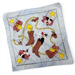 Vintage 1996 Looney Tunes Bandaroos Bandana - Sylvester & Tweety Bird